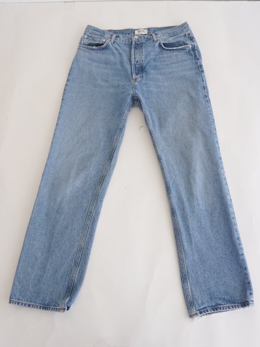 AGOLDE 90s Pinch Light Wash Button Fly Straight Leg Denim Jeans  32
